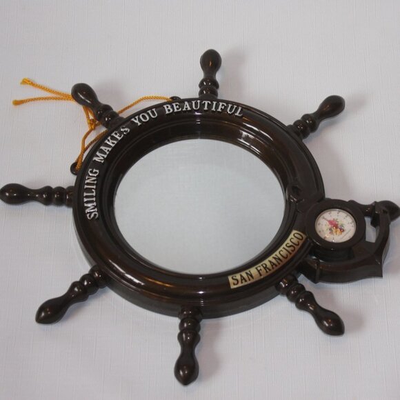 Vintage Nautical Wheel Mirror San Francisco Mirror - Picture 1 of 5